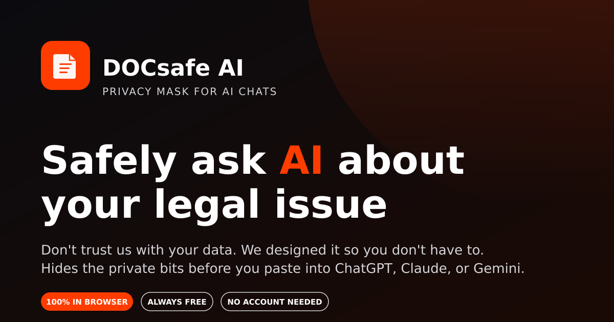 Docsafe Logo DOCsafe AI — Make any document safe to use with AI